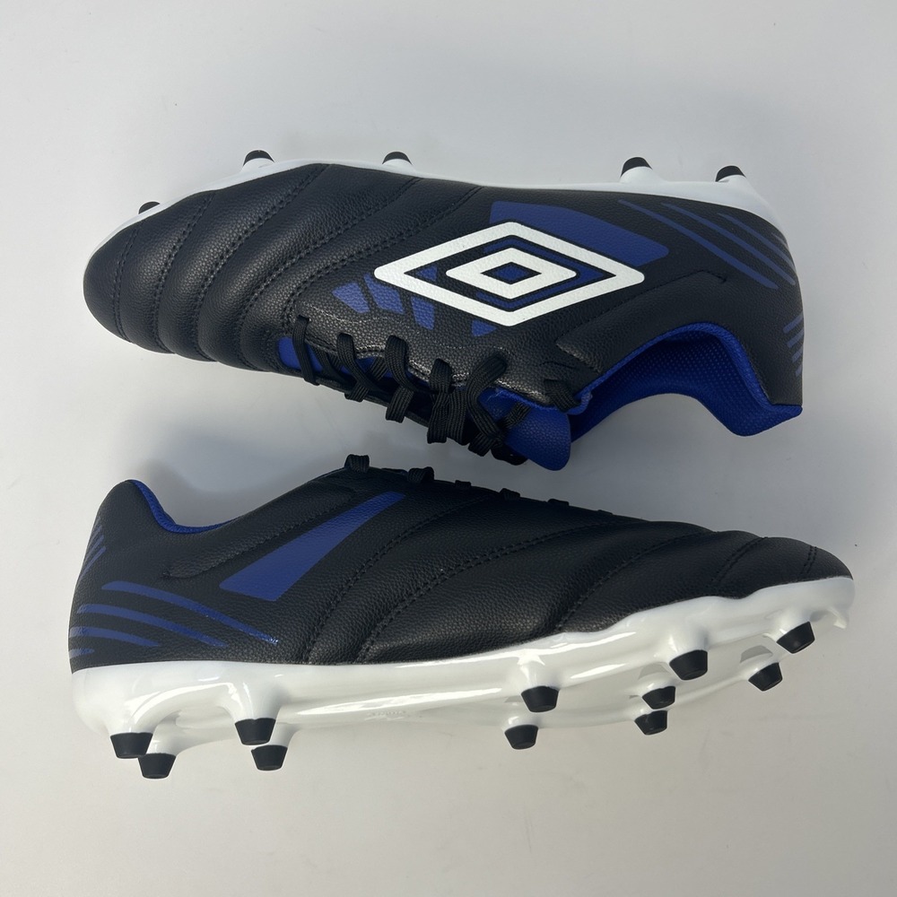 Umbro Tocco 4 League FG Soccer Cleats Men's Size 11.5‎ Black/White/Blue NIB - Picture 6 of 10
